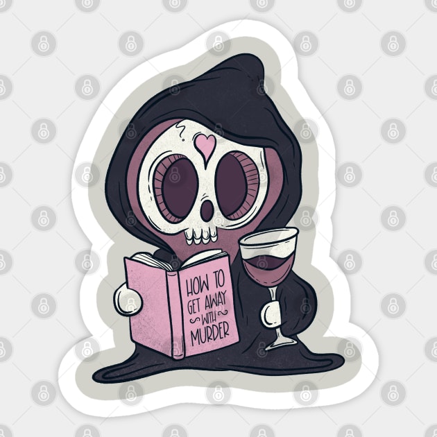 Crime and wine Sticker by Jess Adams